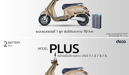 Standard &amp; Plus ทางเลือกการใช้งานสำหรับมอเตอร์ไซค์ไฟฟ้า 5 รุ่นใหม่